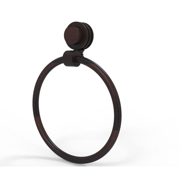 Venus Collection Towel Ring with Dotted Accent, Venetian Bronze, image 1
