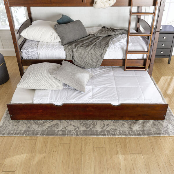 Espresso Twin Trundle Bed Frame, image 3