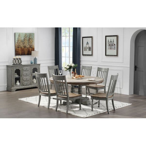 Weston Blue Gray and Cream Dining Chair, Set of 2, image 5