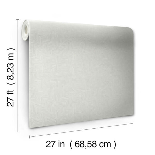 Handpainted  Light Gray Diamond Channel Wallpaper, image 4