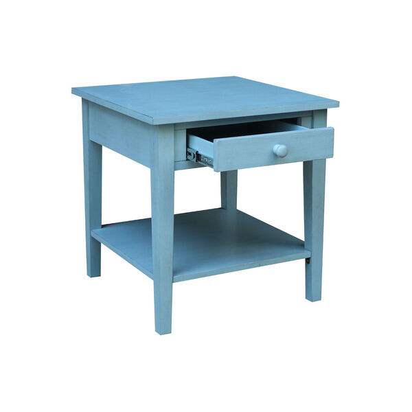 Spencer Antique Rubbed Ocean Blue End Table, image 6