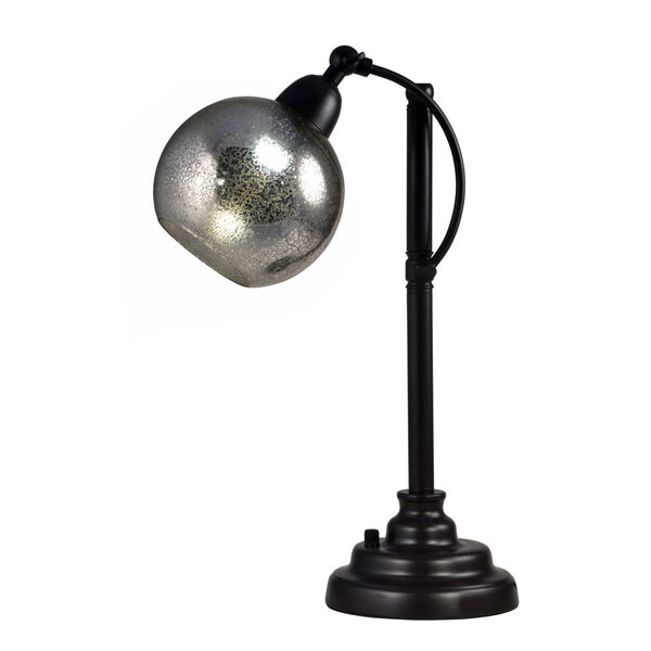 Springdale Oil Rubbed Bronze and Silver Alexandria LED Hand Blown Art Glass Table Lamp, image 1