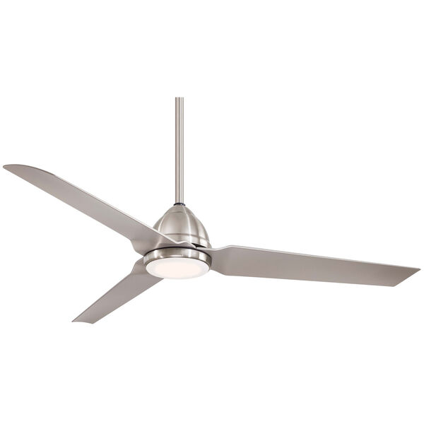 Java Brushed Nickel 54-Inch One-Light Outdoor LED Fan, image 1