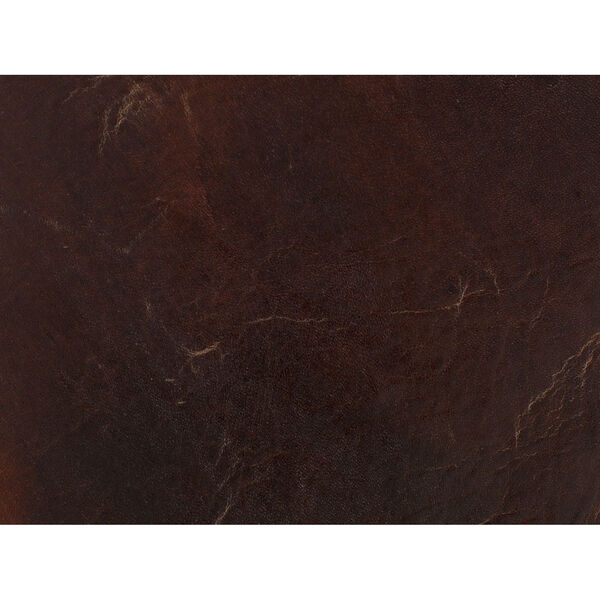 Chester Brown Leather Ottoman, image 3