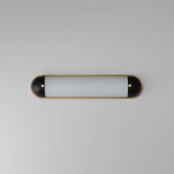 Capsule Black Natural Aged Brass 24-Inch One-Light Bath Strip, image 2