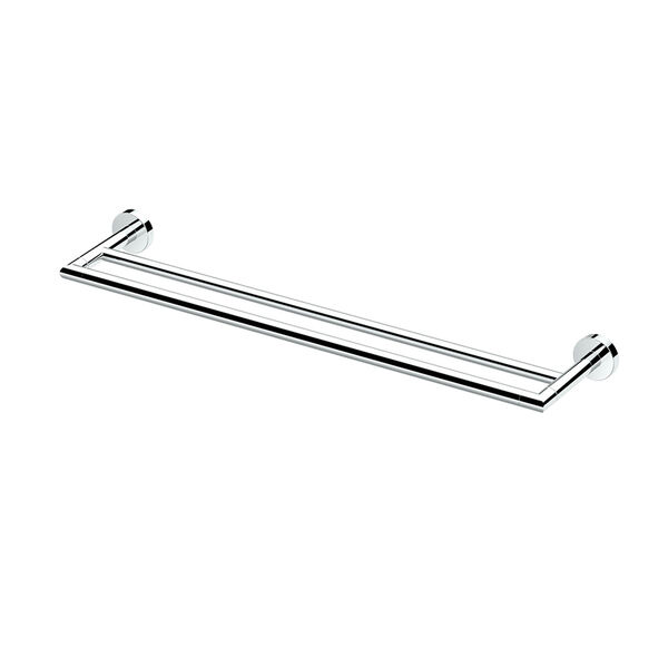 Glam 24-inch Double Towel Bar Chrome, image 1