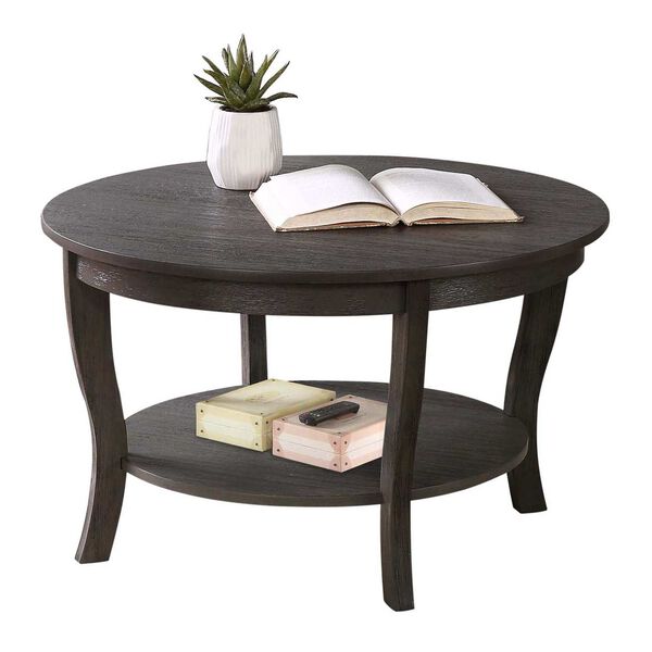 American Heritage Round Coffee Table in Dark Gray, image 5