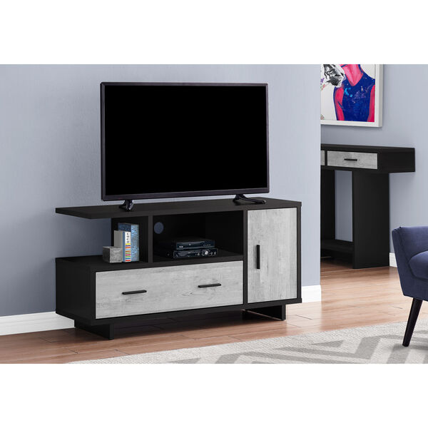 Black and Gray 47-Inch TV Stand, image 2