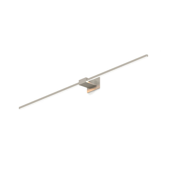 Z-Bar Brushed Nickel Soft Warm Integrated LED Center Mount Bath Stripe , image 1