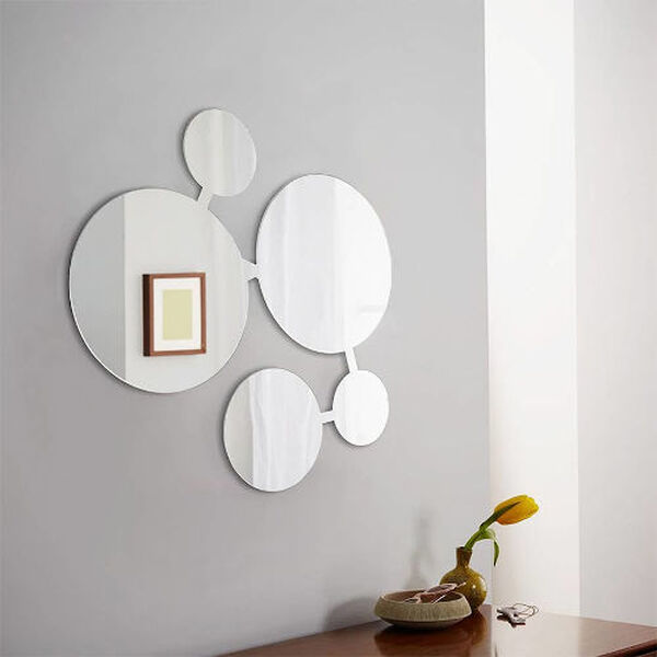 Marshmallow Silver 33-Inch Mirror, image 1