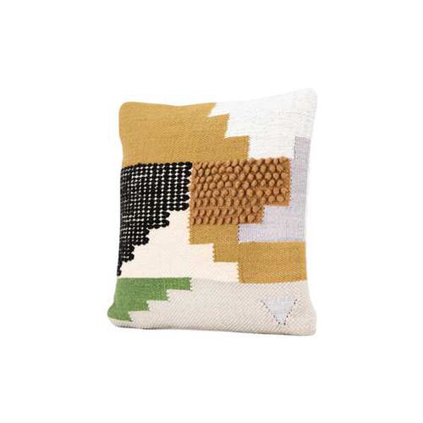 Multicolor Handwoven Wool Kilim 20 x 20-Inch Pillow, image 5