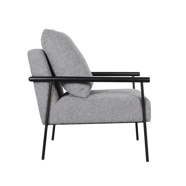 Eliicott Soft Gray and Black Upholstered Arm Chair, image 3