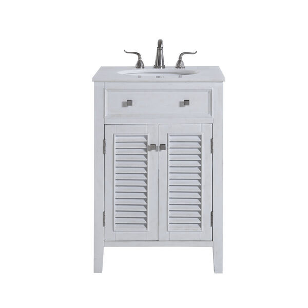 Cape Cod Antique Frosted White Vanity Washstand, image 1