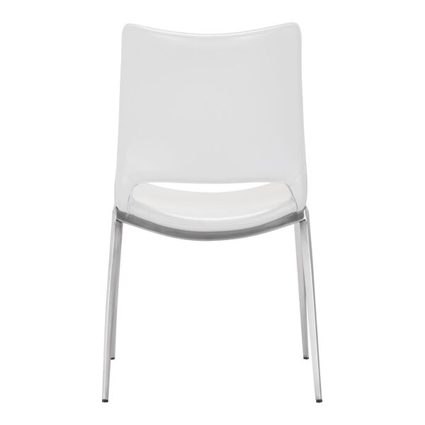 Ace White and Silver Dining Chair, Set of Two, image 5