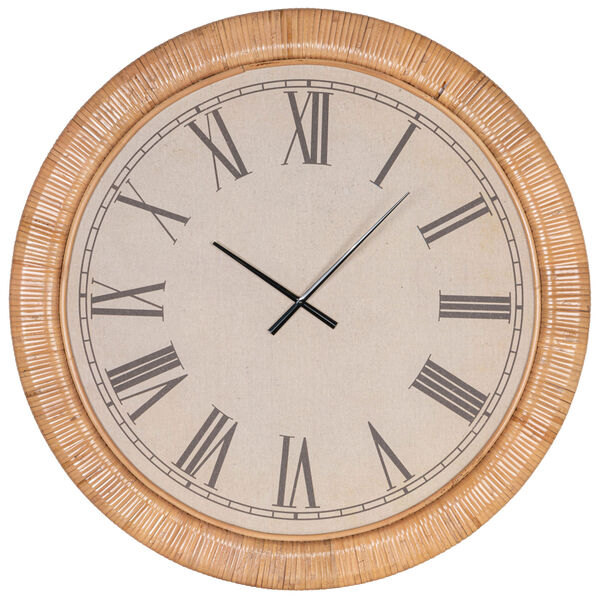 Delores Rattan Wall Clock, image 2