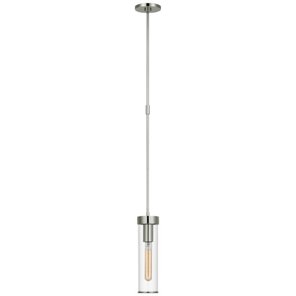 Liaison Small Pendant in Polished Nickel with Clear Glass by Kelly Wearstler, image 1
