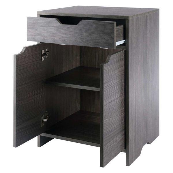 Nova Charcoal One-Drawer Storage Cabinet, image 3