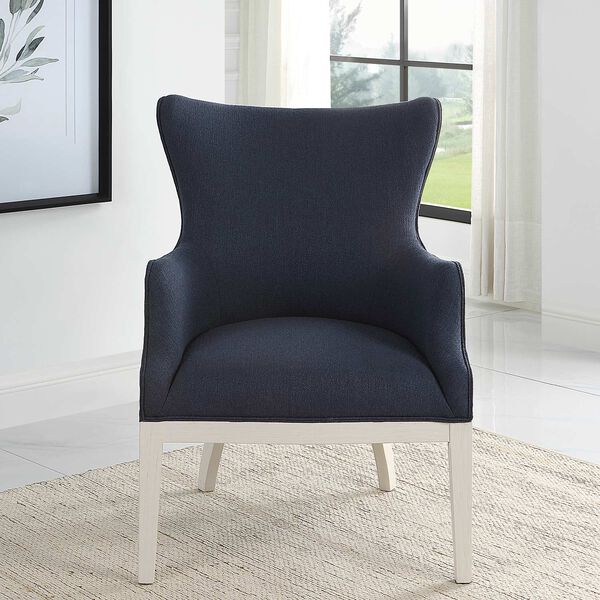 Gordonston Regatta Blue and White Fabric Accent Chair, image 4