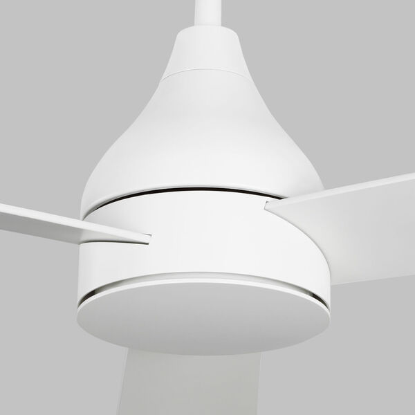 Streaming Smart Matte White 52-Inch Indoor/Outdoor Integrated LED Ceiling Fan with Remote Control and Reversible Motor, image 6