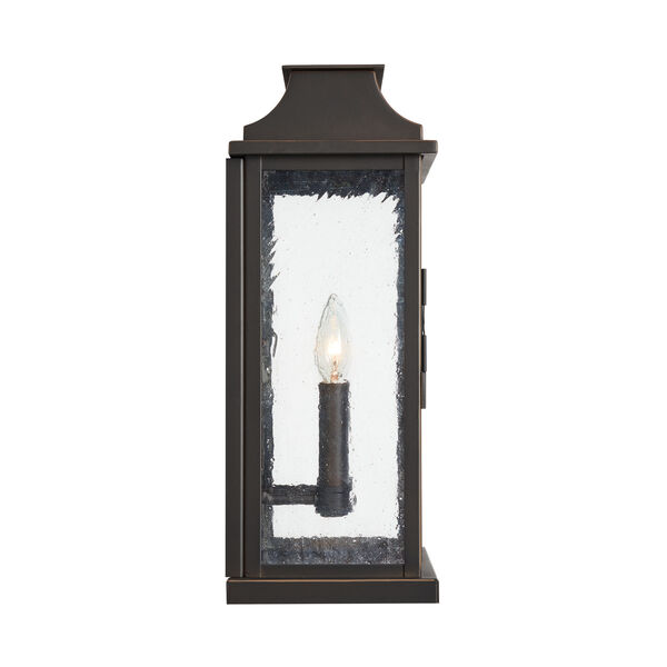 Bolton Oiled Bronze Three-Light Outdoor Wall Mount with Antiqued Glass, image 5
