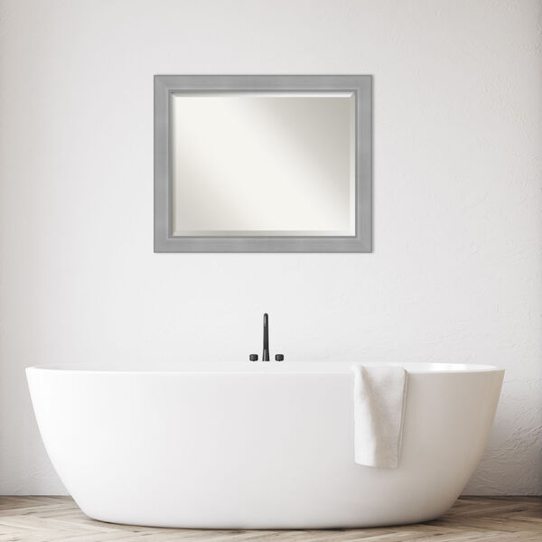 Vista Brushed Nickel 33W X 27H-Inch Bathroom Vanity Wall Mirror, image 5