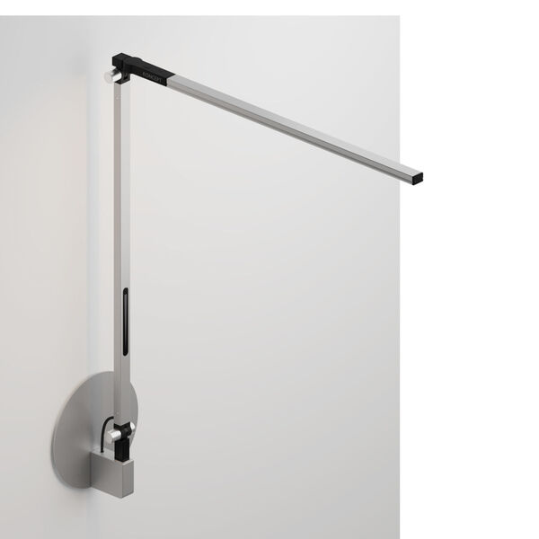 Z-Bar Silver Warm Light LED Solo Desk Lamp with Hardwire Wall Mount, image 1
