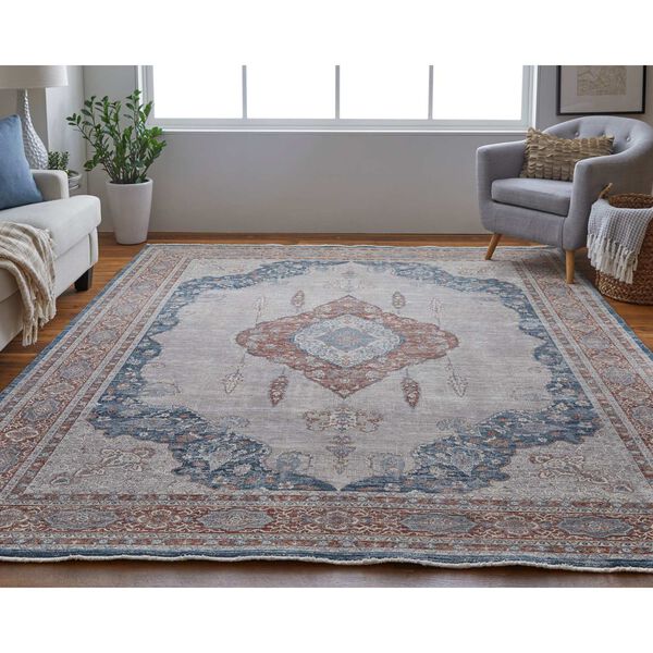 Marquette Gray Red Blue Area Rug, image 3