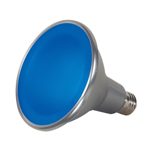 SATCO Blue LED PAR38 Medium 15 Watt PAR LED Bulb with K Lumens CRI and 40 Degrees Beam, image 1