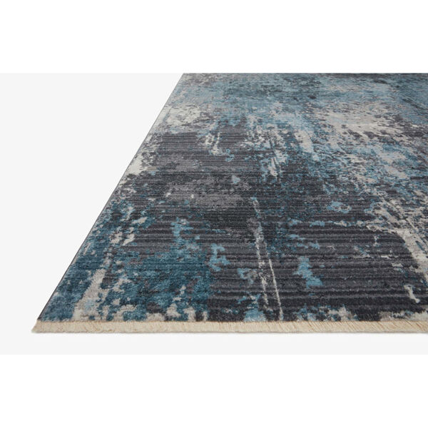 Samra Charcoal and Sky Rectangular: 9 Ft. 6 In. x 13 Ft. 1 In. Area Rug, image 2