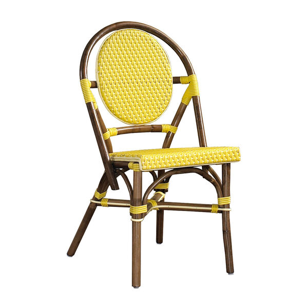 Paris Bistro Yellow Outdoor Dining Chair, Set of 2, image 1