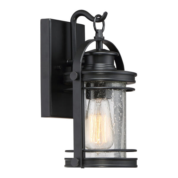 Booker Mystic Black 7-Inch One-Light Outdoor Wall Lantern, image 1