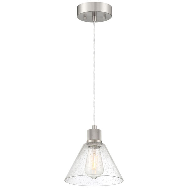 Port Nine Silver Outdoor One-Light LED Pendant with Clear Glass, image 1