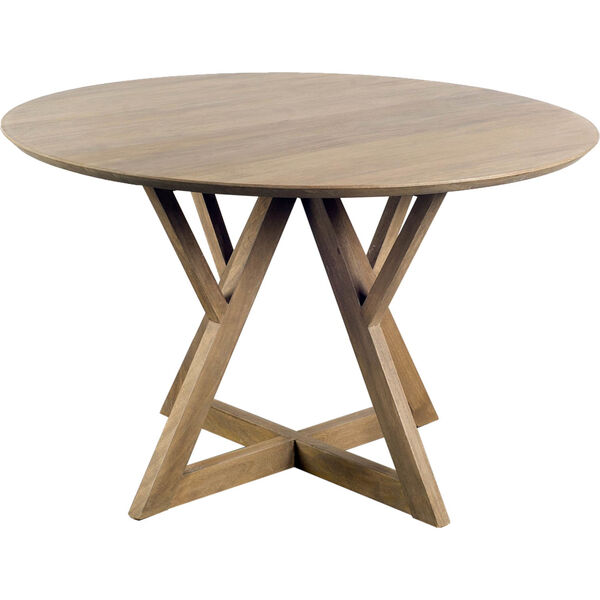 Jennings II Brown Round Solid Wood Dining Table, image 1