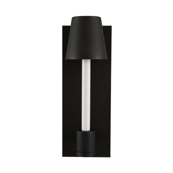 Candelero Matte Black with White Accent LED Outdoor Wall Sconce, image 1
