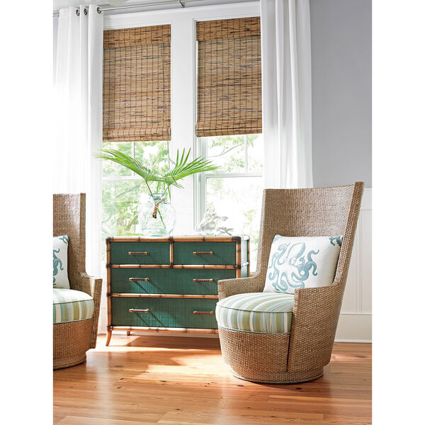 Twin Palms Brown and Teal Pacific Chest, image 3