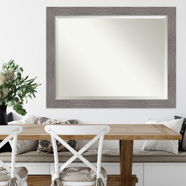 Pinstripe Plank Gray Wall Mirror, image 4