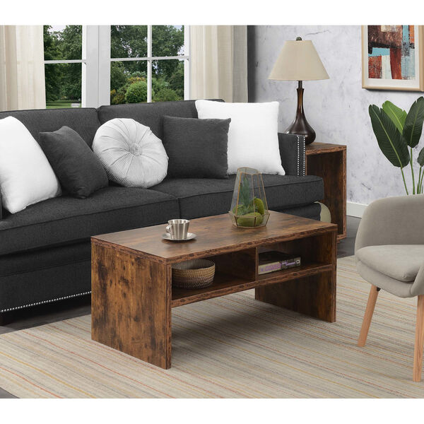 Northfield Admiral Barnwood Deluxe Coffee Table with Shelves, image 2