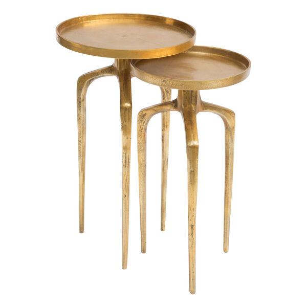 Como Antique Gold and Gold Accent Table, Set of Two, image 1