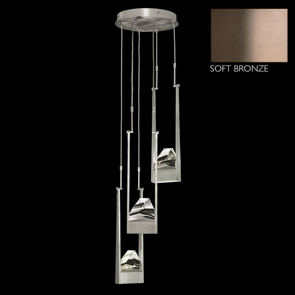 Strata Bronze Six-Light LED Triple Drop Pendant, image 1