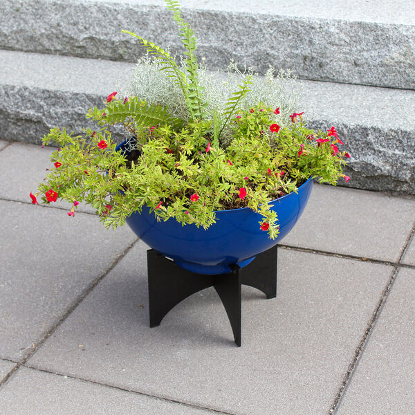 Norma I French Blue Planter with Flower Bowl, image 11