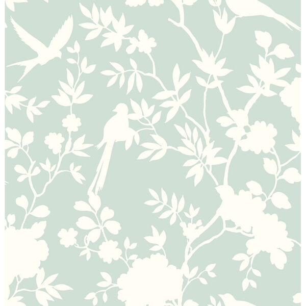 Lillian August Luxe Haven Green Mono Toile Peel and Stick Wallpaper, image 2