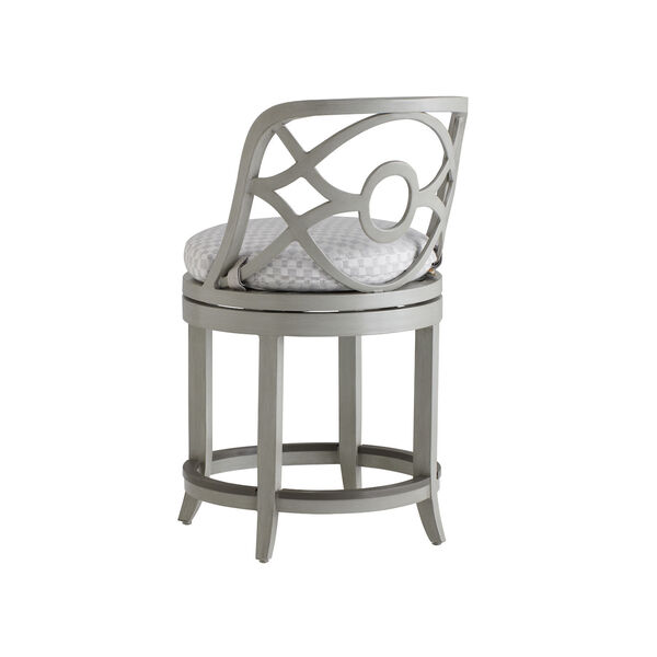 Silver Sands Soft Gray Swivel Counter Stool, image 2