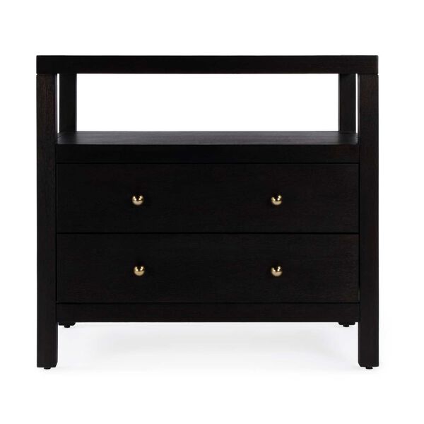 Celine Antique Coffee Two Drawer Wide Nightstand, image 5