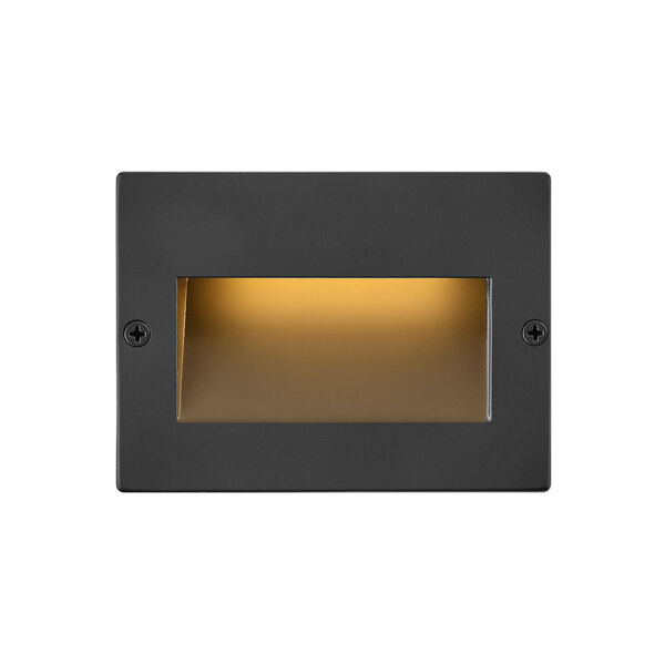 Taper Satin Black 12V Horizontal LED Step Light, image 1