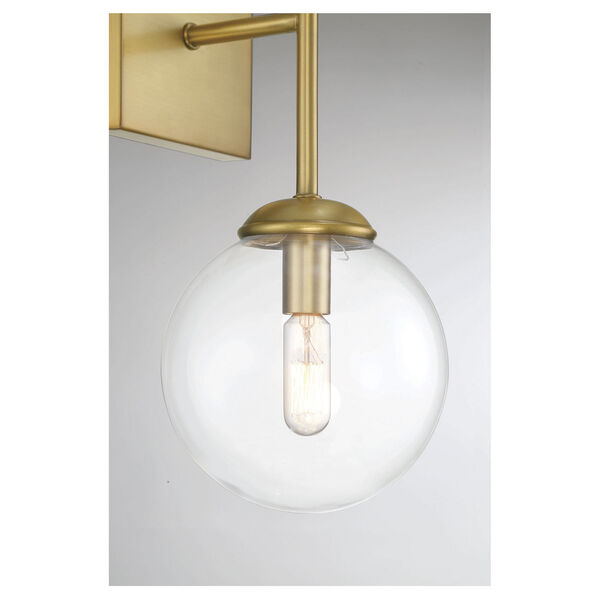 Uptown Natural Brass Two-Light Wall Sconce, image 5