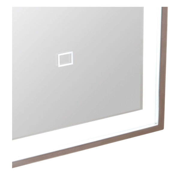 59-Inch x 27.5-Inch LED Wall Mirror with Stainless Steel Frame, image 3