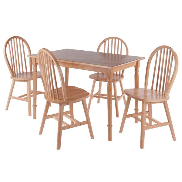 Ravenna Natural Dining Table with Windsor Chairs, image 1