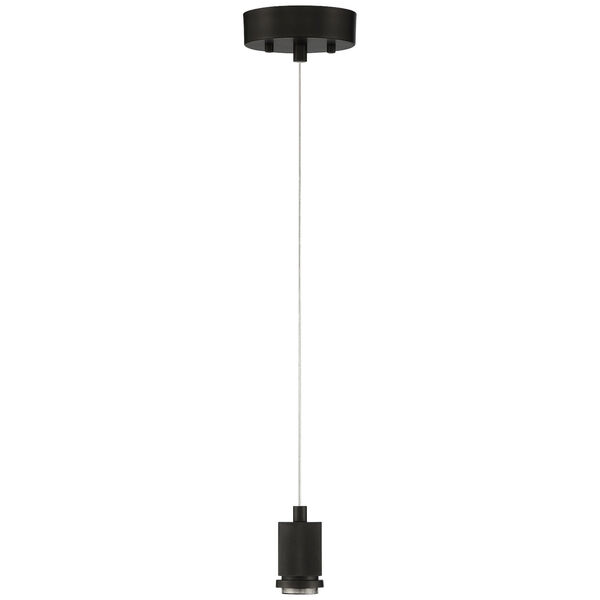 Port Nine Black Globe Outdoor Intergrated LED Pendant with Clear Glass, image 2