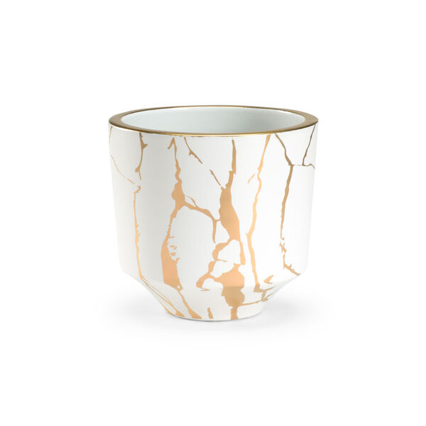 Gold and Cream  Cachepot, image 1