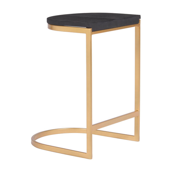 Louis Black and Gold Counter Stool, Set of Two, image 1